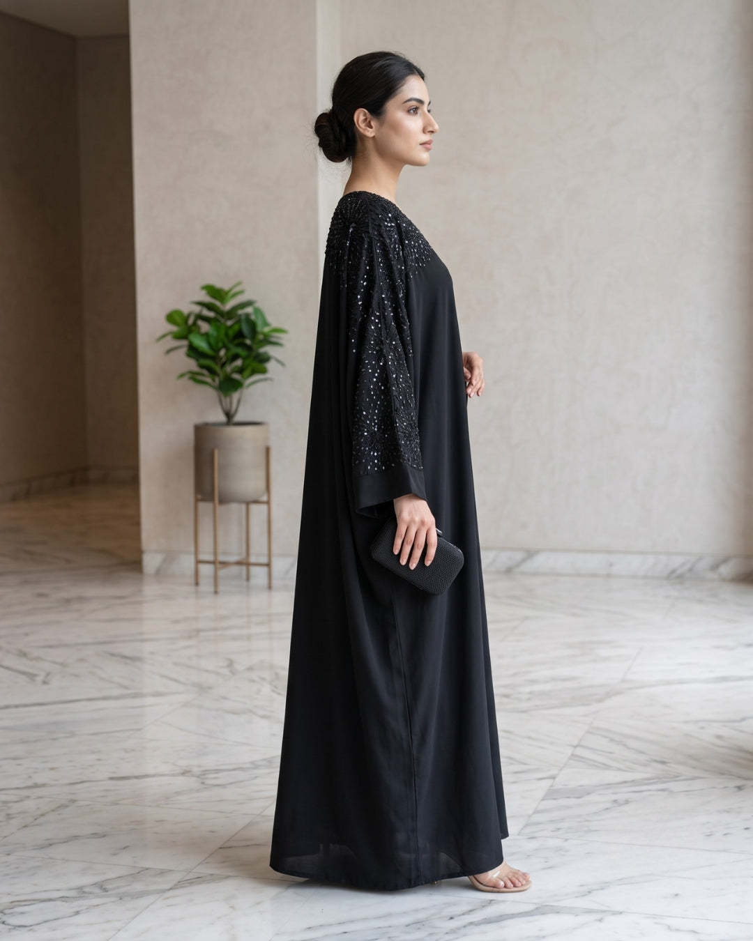 Premium Black Nida Abaya