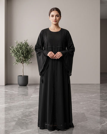 Black Handwork Kaftan Abaya