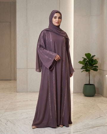 Premium Embellished Pleated Abaya