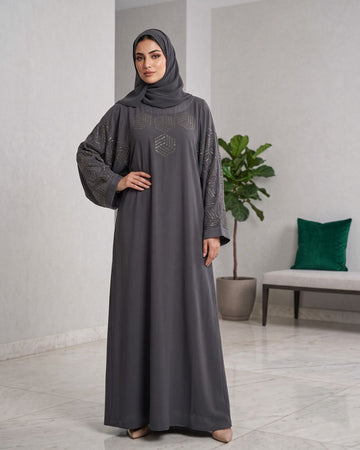 Signature Navy Embellished Abaya